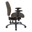 Scranton & Co Multi-Function Mid Back Chair in Brown with Seat Slider