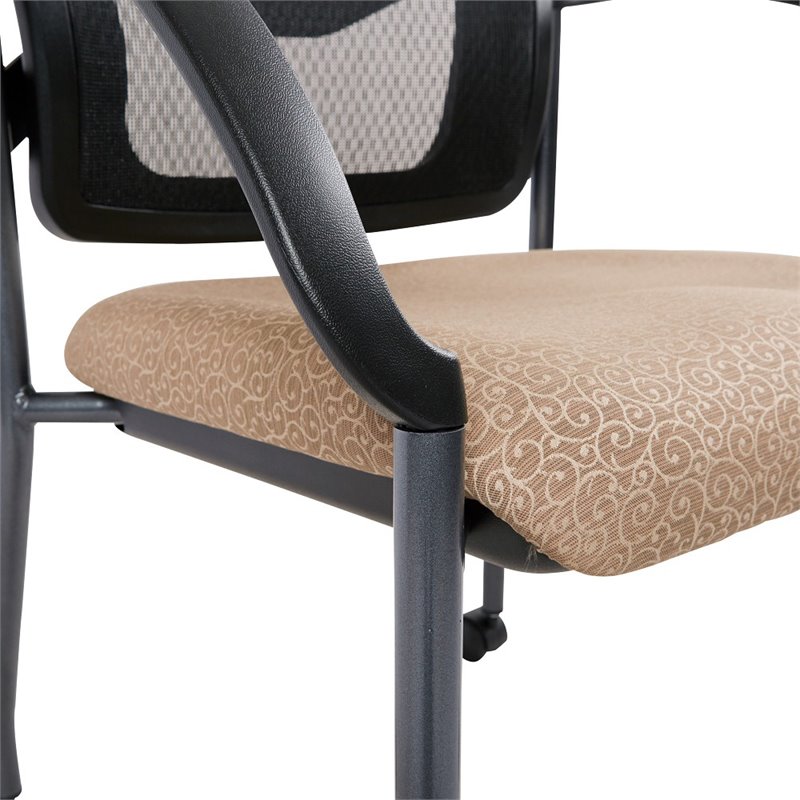 Scranton & Co ProGrid Back Visitor Chair in Khaki Beige Fabric