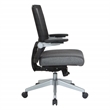Scranton & Co Breathable Mesh Back Manager's Chair in Charcoal Fabric