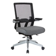 Scranton & Co Breathable Mesh Back Manager's Chair in Charcoal Fabric