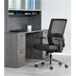 Scranton & Co Black Matrix Back Manager's Chair with Bonded Leather Seat