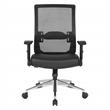 Scranton & Co Black Matrix Back Manager's Chair with Bonded Leather Seat