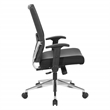 Scranton & Co Black Matrix Back Manager's Chair with Bonded Leather Seat