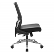 Scranton & Co Black Matrix Back Manager's Chair with Bonded Leather Seat