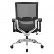 Scranton & Co Black Matrix Back Manager's Chair with Bonded Leather Seat