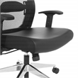 Scranton & Co Black Matrix Back Manager's Chair with Bonded Leather Seat