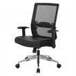 Scranton & Co Black Matrix Back Manager's Chair with Bonded Leather Seat