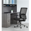 Scranton & Co Black Matrix Back Manager's Chair in Black Fabric