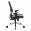 Scranton & Co Black Matrix Back Manager's Chair in Black Fabric