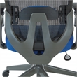 Scranton & Co Gray Vertical Mesh Back Office Chair in Blue Mesh Seat
