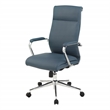 Scranton & Co High Back Blue Fabric Manager's Chair with Chrome Base