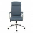 Scranton & Co High Back Blue Fabric Manager's Chair with Chrome Base