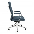 Scranton & Co High Back Blue Fabric Manager's Chair with Chrome Base