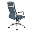 Scranton & Co High Back Blue Fabric Manager's Chair with Chrome Base