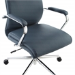 Scranton & Co High Back Blue Fabric Manager's Chair with Chrome Base
