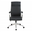Scranton & Co High Back Black Fabric Manager's Chair with Chrome Base