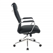 Scranton & Co High Back Black Fabric Manager's Chair with Chrome Base
