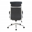 Scranton & Co High Back Black Fabric Manager's Chair with Chrome Base
