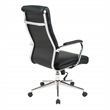 Scranton & Co High Back Black Fabric Manager's Chair with Chrome Base