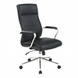 Scranton & Co High Back Black Fabric Manager's Chair with Chrome Base