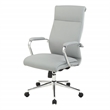Scranton & Co High Back Steel Gray Fabric Manager's Chair with Chrome Base