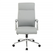 Scranton & Co High Back Steel Gray Fabric Manager's Chair with Chrome Base