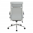 Scranton & Co High Back Steel Gray Fabric Manager's Chair with Chrome Base
