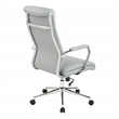 Scranton & Co High Back Steel Gray Fabric Manager's Chair with Chrome Base