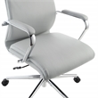 Scranton & Co High Back Steel Gray Fabric Manager's Chair with Chrome Base
