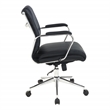 Scranton & Co Mid Back Manager's Chair in Black Fabric with Chrome Base