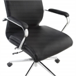 Scranton & Co Mid Back Manager's Chair in Black Fabric with Chrome Base