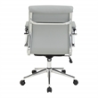 Scranton & Co Mid Back Manager's Chair in Steel Gray Fabric with Chrome Base