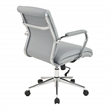 Scranton & Co Mid Back Manager's Chair in Steel Gray Fabric with Chrome Base
