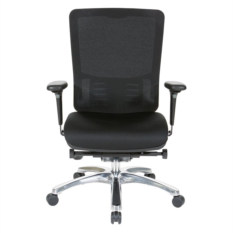 Scranton & Co Contemporary ProGrid Manager's Chair in Coal Black Fabric