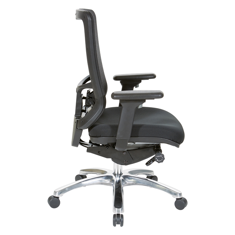 Scranton & Co Contemporary ProGrid Manager's Chair in Coal Black Fabric