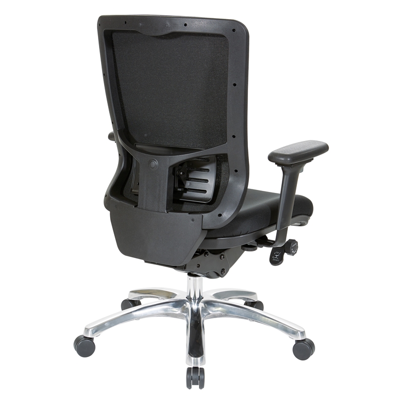 Scranton & Co Contemporary ProGrid Manager's Chair in Coal Black Fabric
