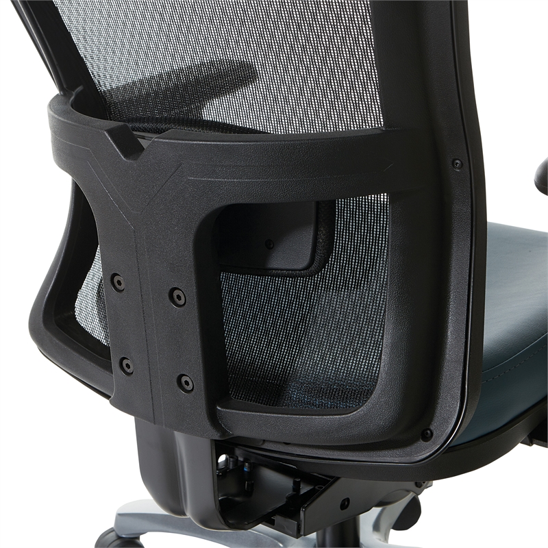 Scranton & Co Contemporary ProGrid High Back Mesh Fabric Chair in Blue