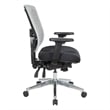 Scranton & Co Contoured Gray Back Manager's Chair with Chrome Base