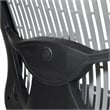 Scranton & Co Contoured Gray Back Manager's Chair with Chrome Base