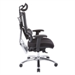 Scranton & Co Black Mesh Back Office Chair with Headrest Aluminum Base