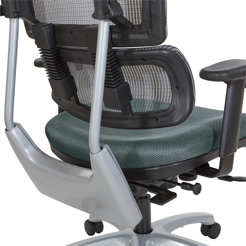 Scranton & Co Gray Mesh Back Office Chair with Silver Base and Gray Seat