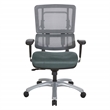 Scranton & Co Gray Mesh Back Office Chair with Silver Base and Gray Seat