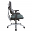 Scranton & Co Gray Mesh Back Office Chair with Silver Base and Gray Seat