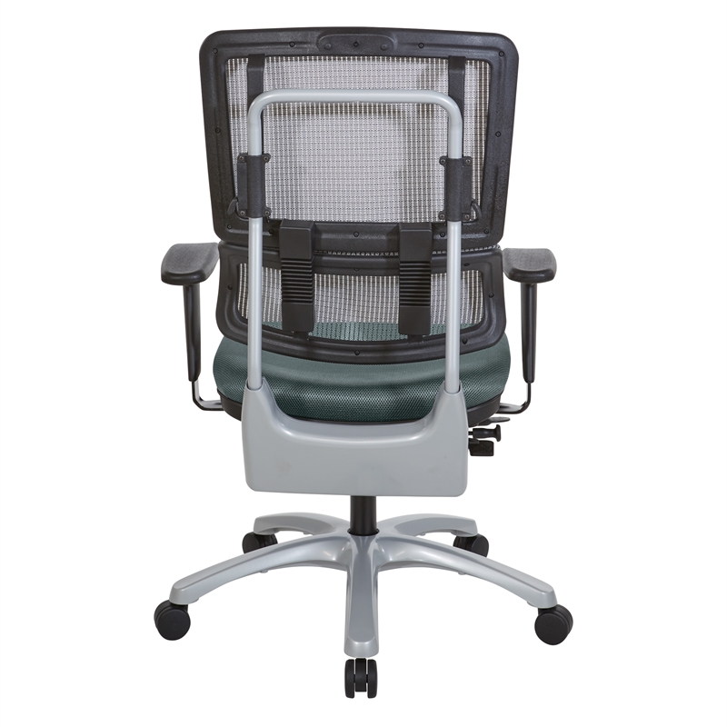 Scranton & Co Gray Mesh Back Office Chair with Silver Base and Gray Seat
