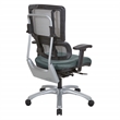 Scranton & Co Gray Mesh Back Office Chair with Silver Base and Gray Seat