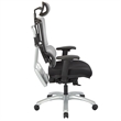 Scranton & Co Gray Mesh Back Office Chair with Silver Base and Headrest