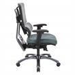 Scranton & Co Gray Mesh Back Office Chair with Titanium Base and Gray Seat