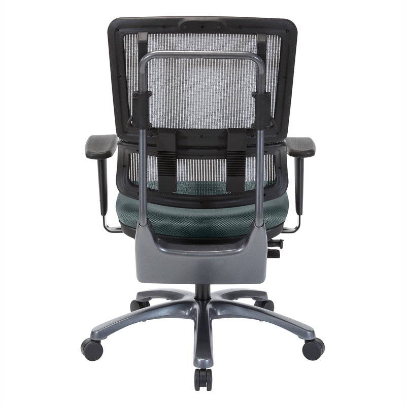 Scranton & Co Gray Mesh Back Office Chair with Titanium Base and Gray Seat