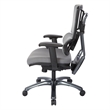 Scranton & Co Gray Mesh Back Office Chair with Titanium Base in Coal Fabric