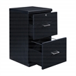 Scranton & Co 2-Drawer Locking Vertical File Cabinet in Black Woodgrain